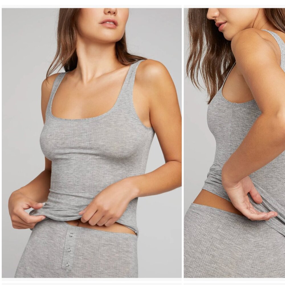Negative Whipped Cropped A Top Tanktop Heather Grey